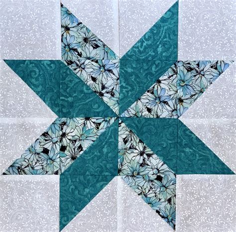 beautiful  teal  point star quilt pre cut block kits etsy