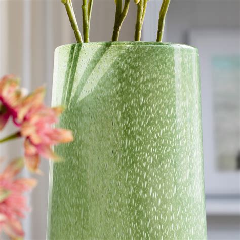 New Collection Of Green Art Glass Vase For Centerpiece Ahl