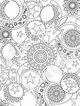 Coloring Moon Sun Stars Pages Adults Adult Tropical Printable Drawing Colouring Mandala Color Sheets Etsy Getdrawings Unique Print Paintingvalley Sold sketch template