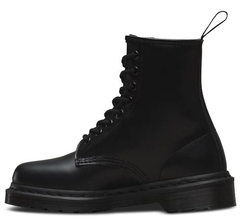 dr martens  mono smooth leather lace  boots  black smooth neon