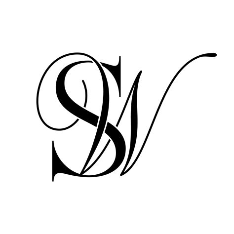 personal logo initials logo  initials monogram logo ws sw etsy