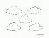 Clouds Cloud Coloring Pages Templates Cirrus Kids Preschool Weather Drawing Template Children Printables Craft Rain Sheet Popular Sketch sketch template