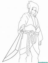 Sasuke Mewarnai sketch template