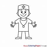 Arzt Malvorlage Ausmalbilder Berufe Ausdrucken Coloringpagesfree sketch template