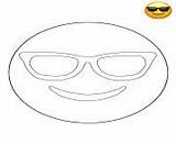 Emoji Coloring Pages Sunglass Template Faces sketch template