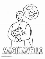 Machiavelli Niccolo Coloring History Mystery Pages sketch template