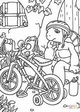Coloring Pages Franklin Bicycle His sketch template