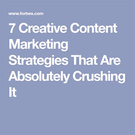creative content marketing strategies absolutely crushing