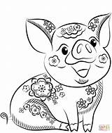 Coloring Pig Pages Earth Printable sketch template