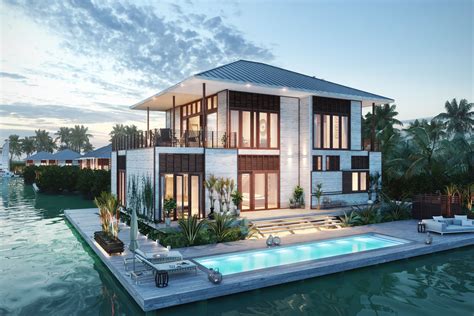 bedroom luxury lagoon villas  sale placencia belize  heaven