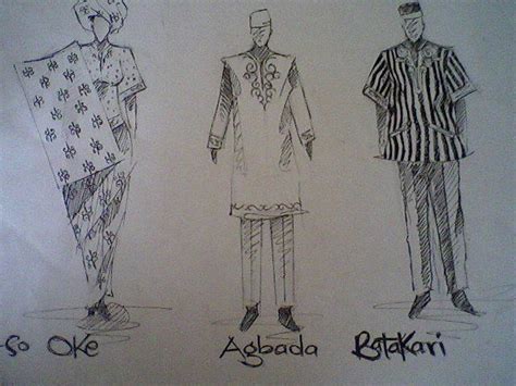 African Wear Drawing By Frederick Mark Addo