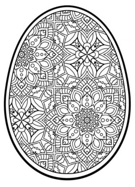 mandala easter egg coloring book printable etsy