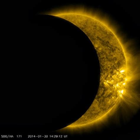 nasa satellite captures hidden solar eclipse  space