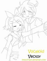 Vocaloid Kaito sketch template