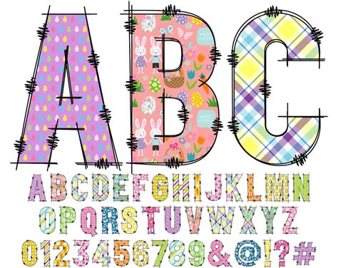easter alphabet png alphabet clip art png doodle easter etsy