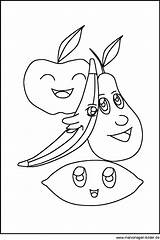 Obst Malvorlage Malvorlagen Früchte Birne Obstsalat Apfel Banane sketch template
