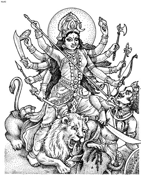 hindu mythology  gods  goddesses printable coloring pages