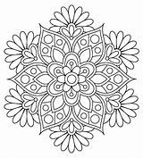 Coloring Pages Rosemaling Flower Mandala Getcolorings Color Printable sketch template