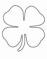 Clover Leaf Four Coloring Outline Pages Clovers Printable Color Template Kids Cliparts Clip Print Line Clipart Leaves Drawing Printables Colouring sketch template