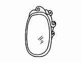 Espejo Specchio Espelho Incorniciato Emoldurado Acolore sketch template