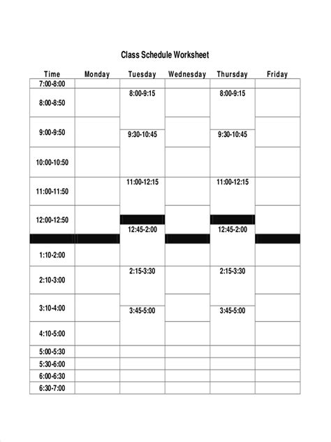 weekly schedule examples  samples   google docs google sheets excel word