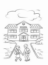 School Going Kids Coloring Pages Printable A4 Back Categories Coloringonly sketch template