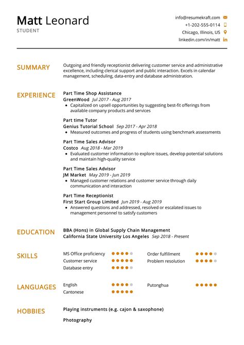 resume format examples  students imagesee