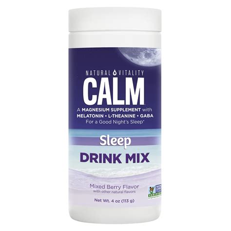 natural vitality calm sleep powder magnesium supplement mixed berry  oz walmartcom
