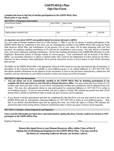 401k Enrollment Form Template Hq Printable Documents