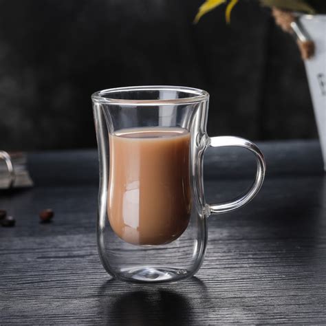 Double Wall Glass Tea Cup 100ml Coffee Mug