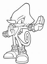 Sonic Espio Ausmalbilder Chamaleon Videojuegos Hedgehog sketch template