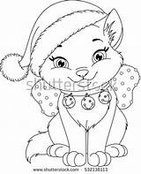 Coloring Pages Christmas Cat Royalty Kitty Color Printable Getcolorings Cats sketch template