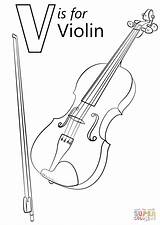 Coloring Violin Pages Alphabet Letter Printable Letters Kids Worksheets Activities Kindergarten Drawing Preschool Teaching Dot Abc Supercoloring Crafts sketch template