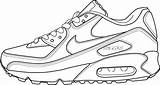 Nike Air Max Coloring Shoes Jordan Shoe 90 Pages Sneakers Drawing Force Baby Printable Color Booties Dessin Coloringsky Template Chaussure sketch template