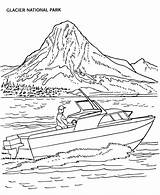 Coloring Boat Pages National Park Glacier Parks Boats Ship Kids Drawing Motor Speed Print Sheets Printables Printable Simple Go Color sketch template