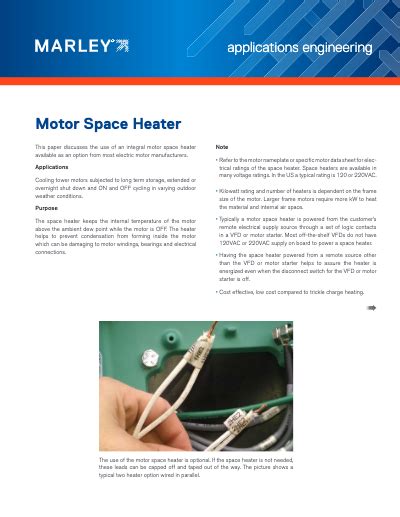 motor space heater spx cooling technologies
