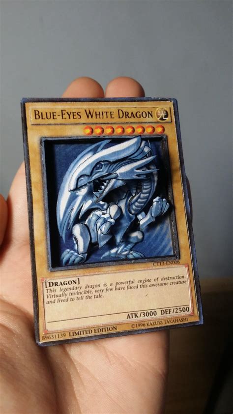 3d Shadowbox Card Blue Eyes White Dragon R Yugioh