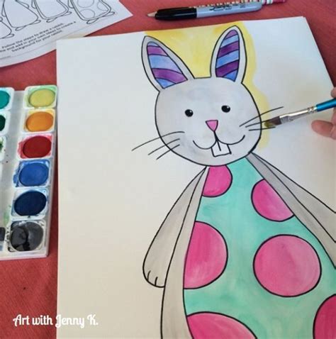 great   lesson  drawing  painting easter bunnies