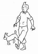 Tintin Snowy Coloringsun sketch template