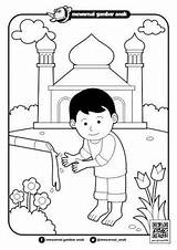 Mewarnai Anak Kaligrafi Papan Pilih Ramadan sketch template