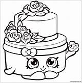 Pages Shopkins Wedding Cake Coloring Color Kids Print sketch template