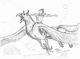 Hippogriff Buckbeak Coloring Pages Potter Harry Sketches Template sketch template