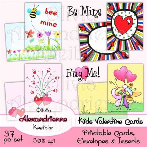 kids valentines cards printables