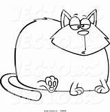 Fat Cat Coloring Pages Cartoon Printable Color Printablee Kitty Via sketch template