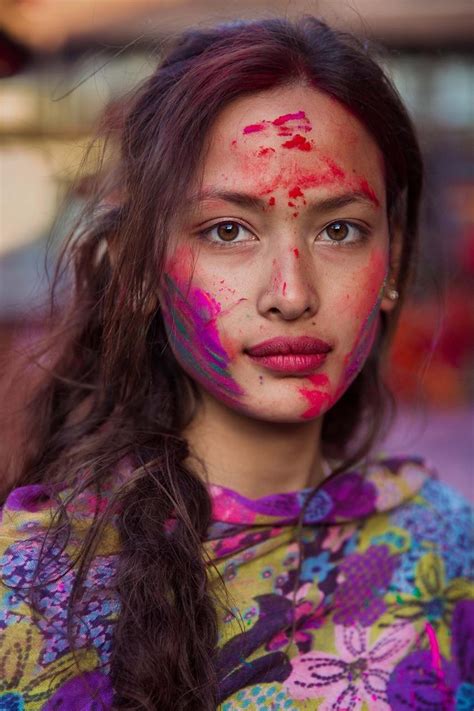 A Nepali Girl During Holi The Festival Of Colors Photo By Mihaela