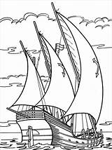 Coloring Ship Sailing Pages Boat Book Colouring Ships Adult Sail Columbus Christopher Drawing Books Tall Drawings Search Google Children Sheets sketch template