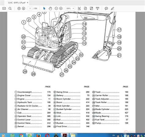 caterpillar  track type excavator parts manual auto repair manual