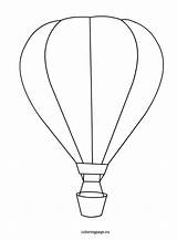 Balloon Air Hot Coloring Template Drawing Pages Printable Basket Balloons Clipart Print Simple Preschool Clip Transportation sketch template