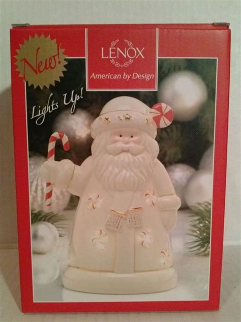 Lenox Santa Figurine Seasons Sparkle Light Up 6 75 Peppermint Candy