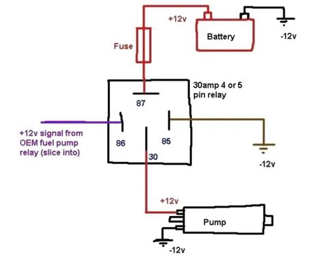 ford fuel pump relay wiring diagram
